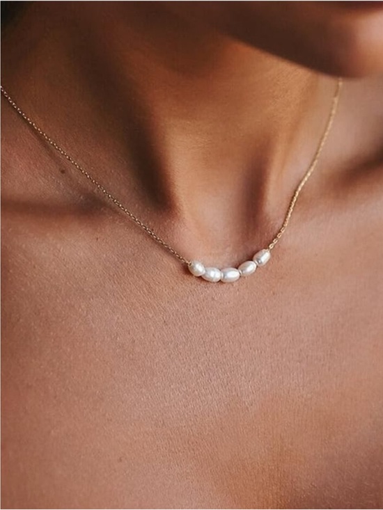 Jewelry - New! Gold Petite Freshwater Pearl Necklace NWOT 3003